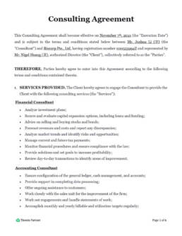 Consulting agreement preview 1