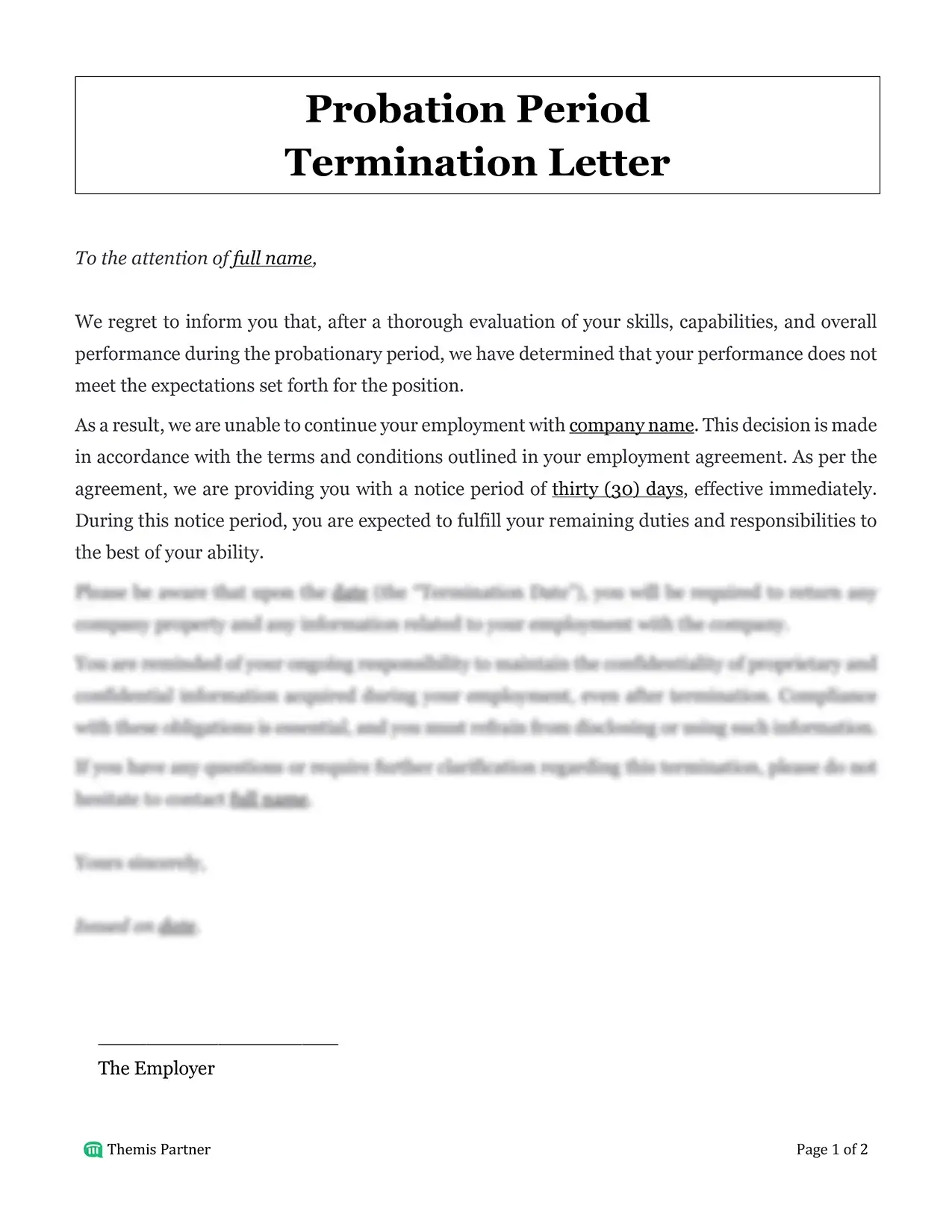 Probation period termination Singapore 1