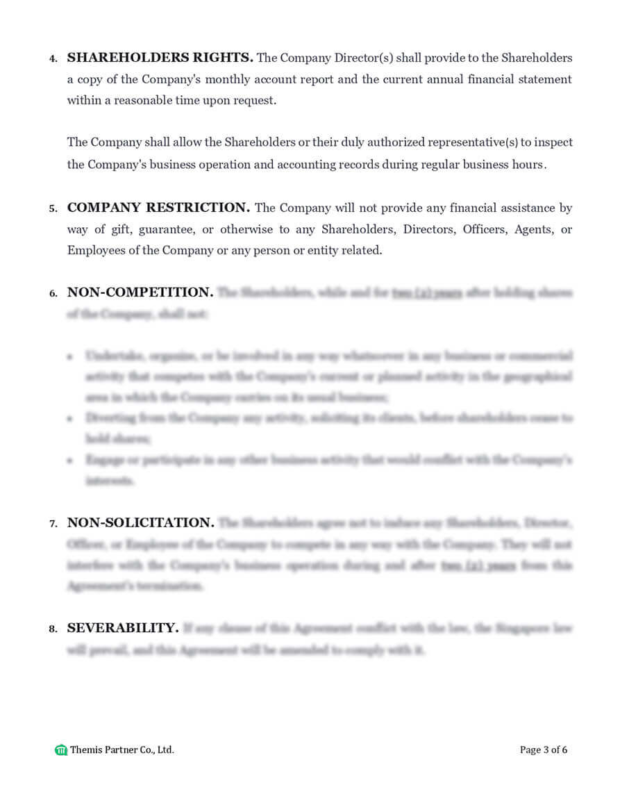 Shareholders agreement preview 3